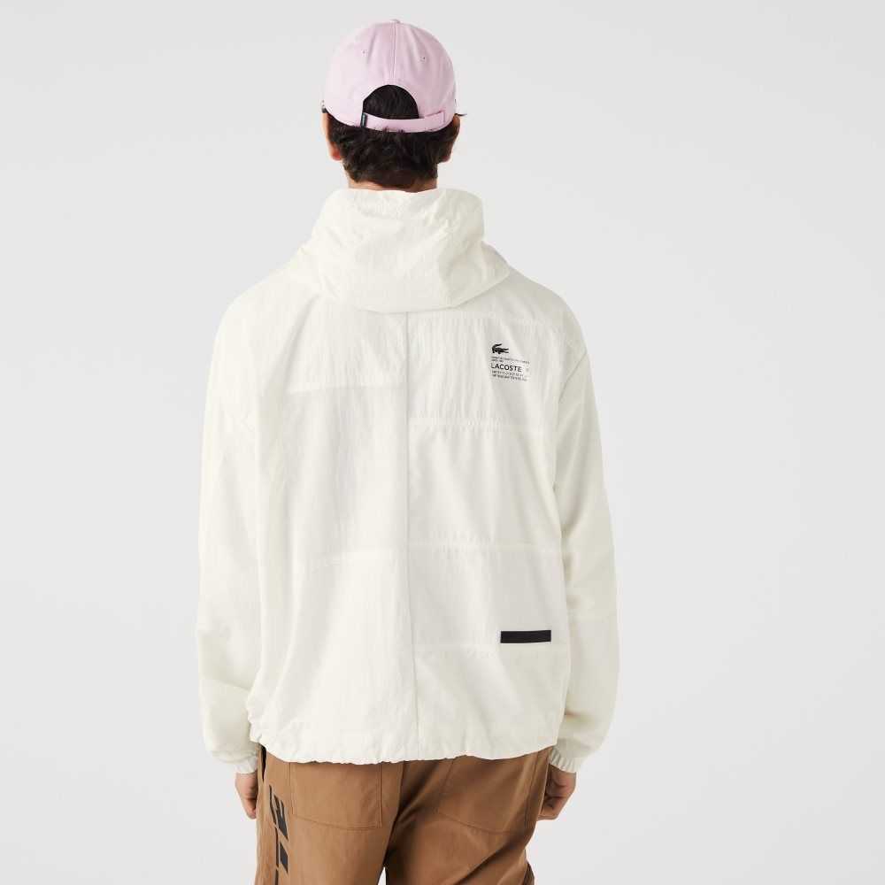 Lacoste Patchwork Effect Jacket White | SVX-058219