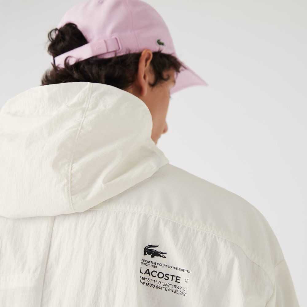 Lacoste Patchwork Effect Jacket White | SVX-058219