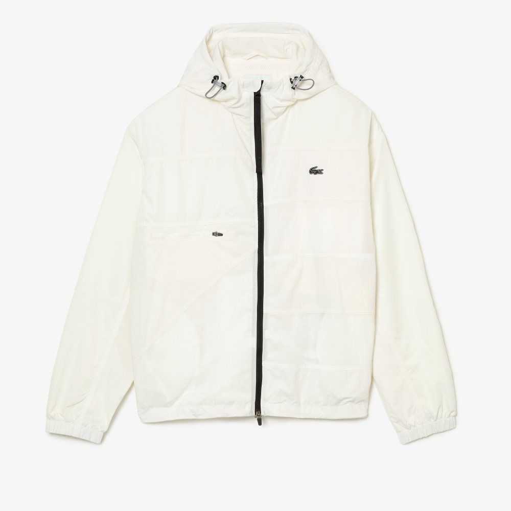 Lacoste Patchwork Effect Jacket White | SVX-058219