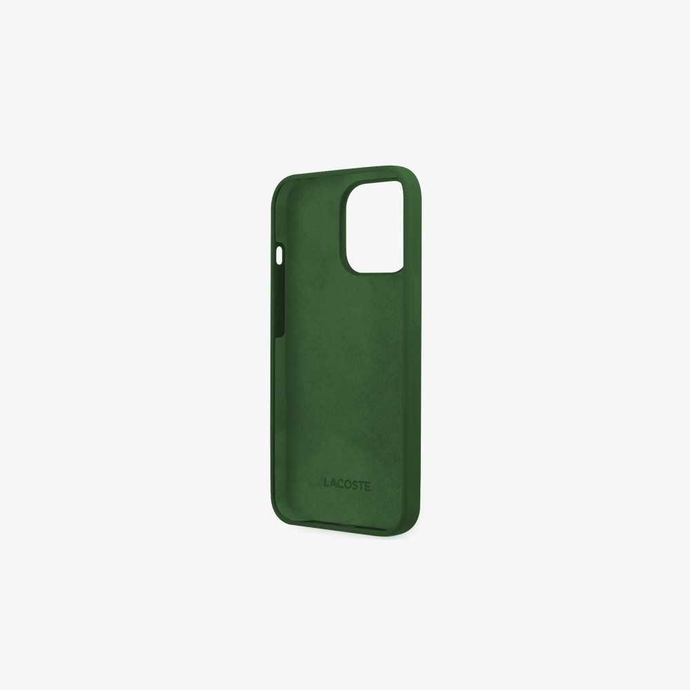 Lacoste Patchwork Print iPhone 14 Pro Case Vert 132 | DXE-178562