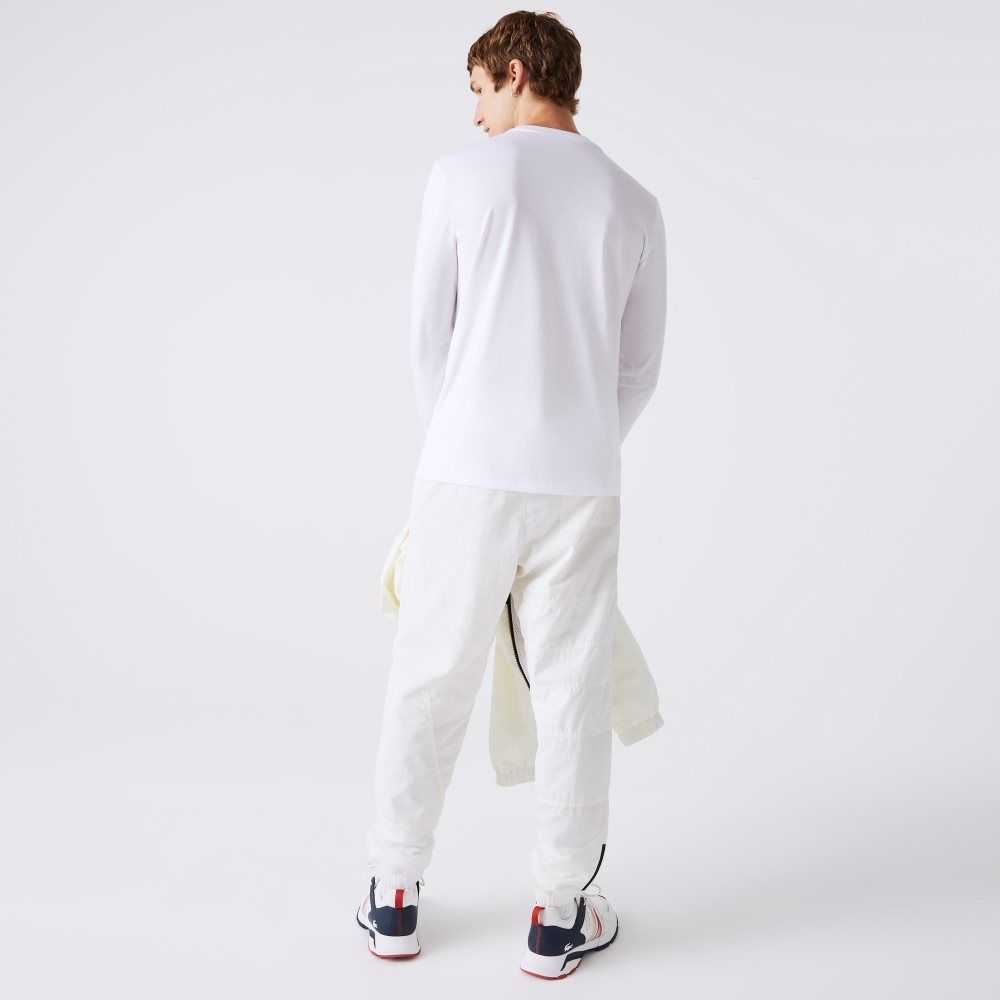 Lacoste Patchwork Water-Repellent Trackpants White | SJN-932056