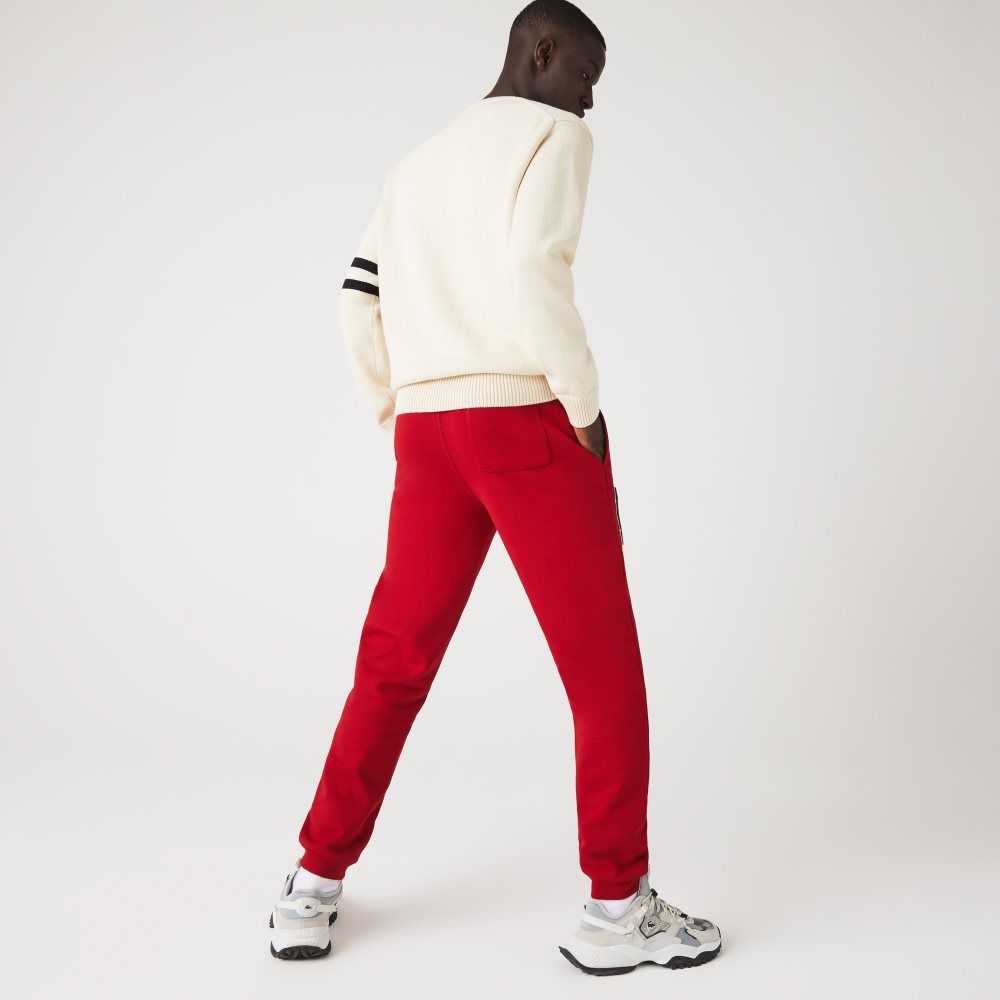 Lacoste Pennants L Badge Fleece Tracksuit Pants Red | ZGD-702584