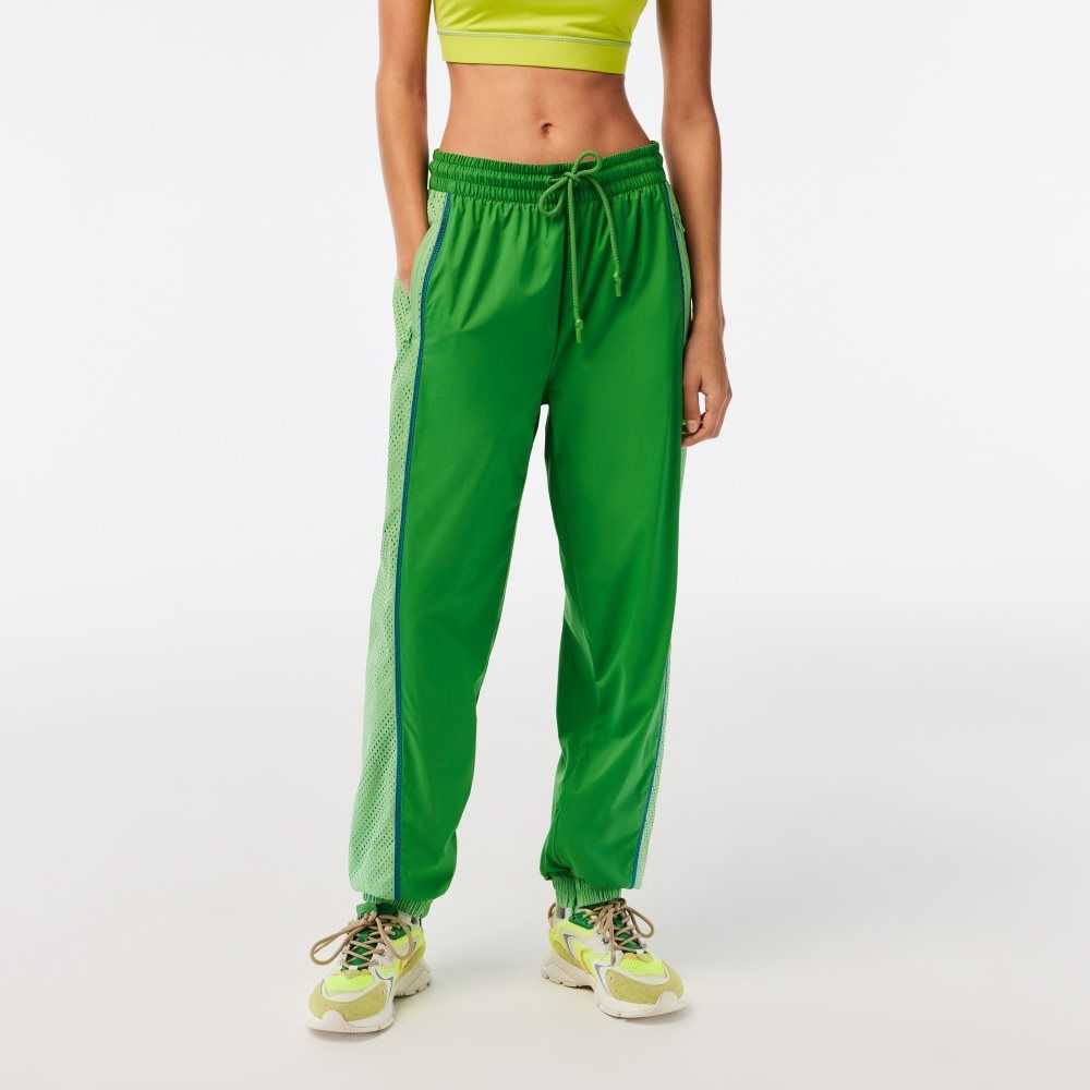 Lacoste Perforated Effect Track Pants Green | SWE-732854