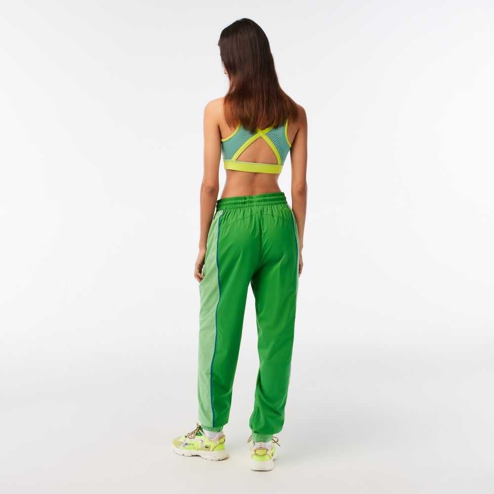 Lacoste Perforated Effect Track Pants Green | SWE-732854