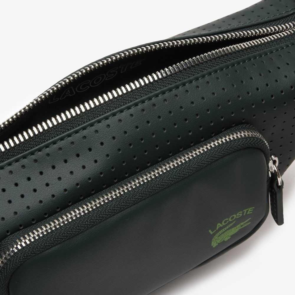 Lacoste Perforated Shoulder Bag - Small Sinople | ONW-843569