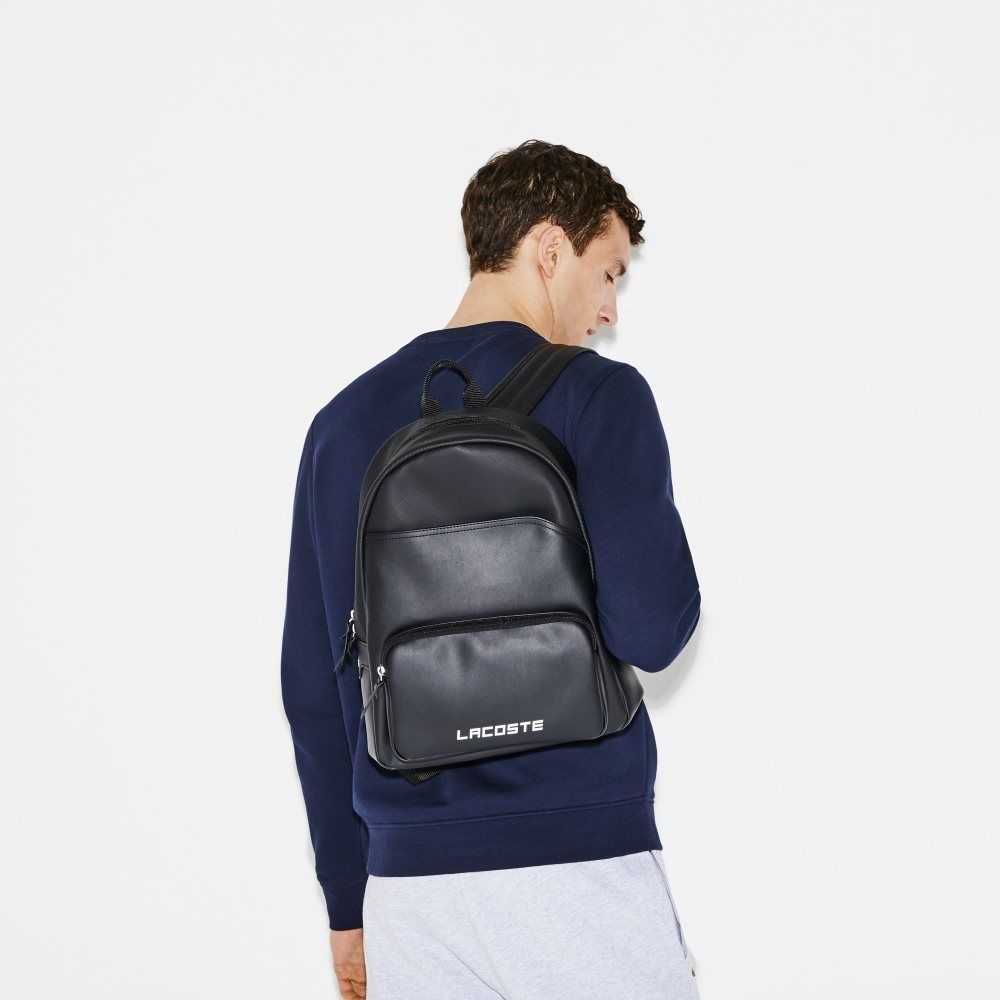 Lacoste Petit Pique Backpack Black | RUB-210753