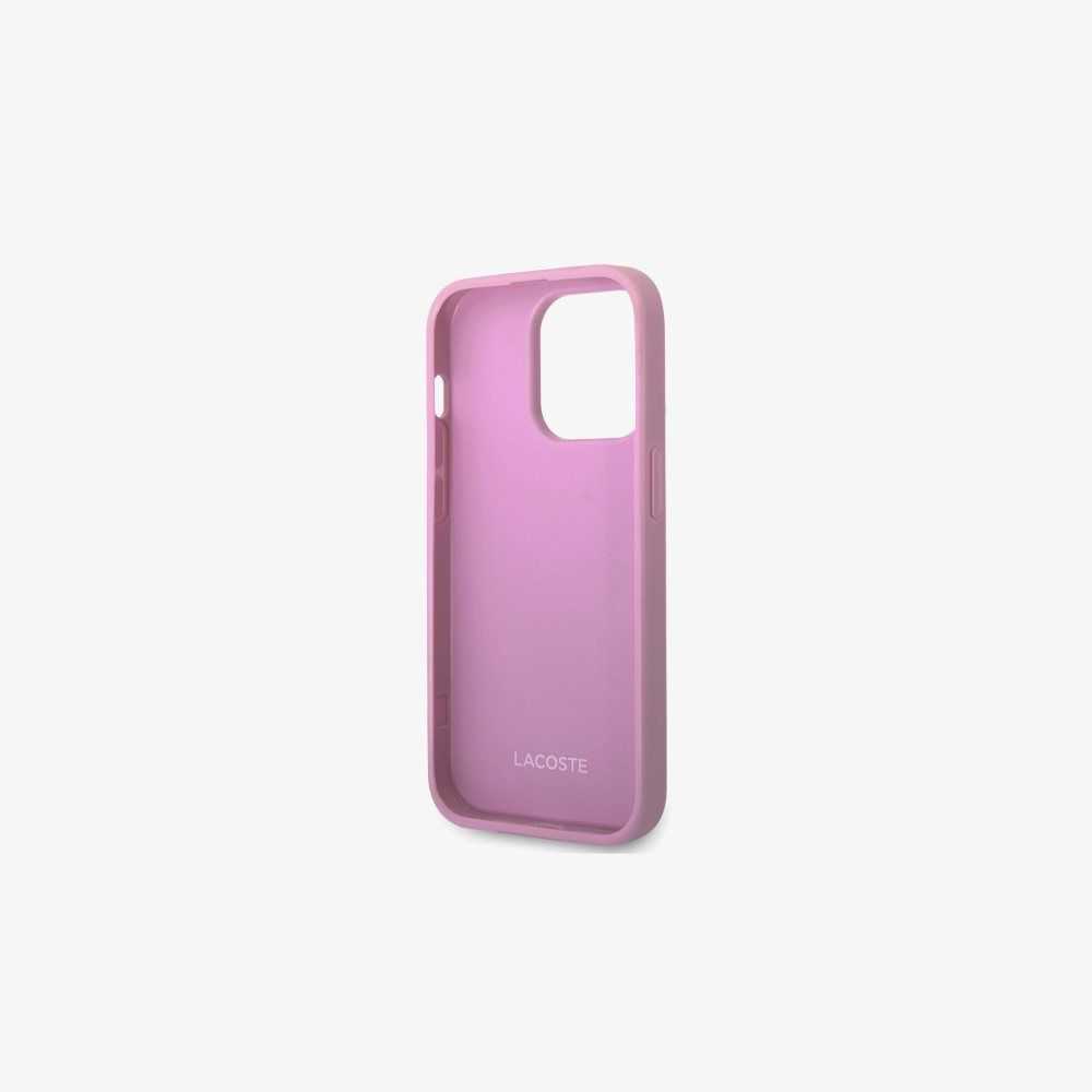 Lacoste Petit Pique Effect iPhone 14 Pro Case Parme | KGI-297386