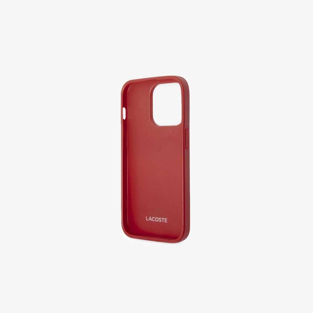 Lacoste Petit Pique Effect iPhone 14 Pro Case Red | QFH-816950