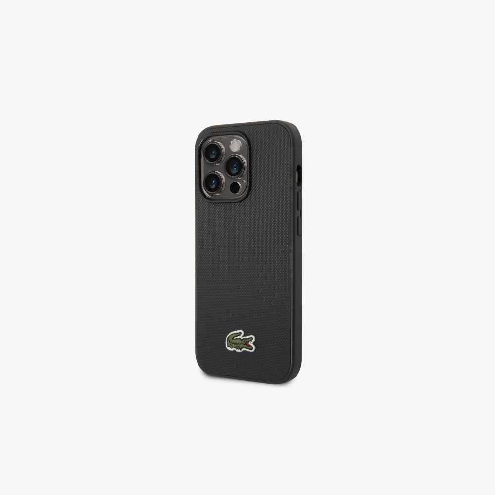 Lacoste Petit Pique Effect iPhone 14 Pro Case Black | QJI-486120