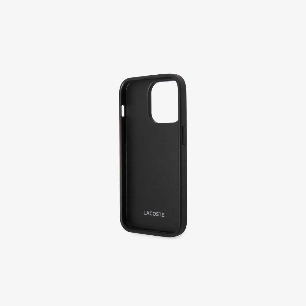 Lacoste Petit Pique Effect iPhone 14 Pro Case Black | QJI-486120