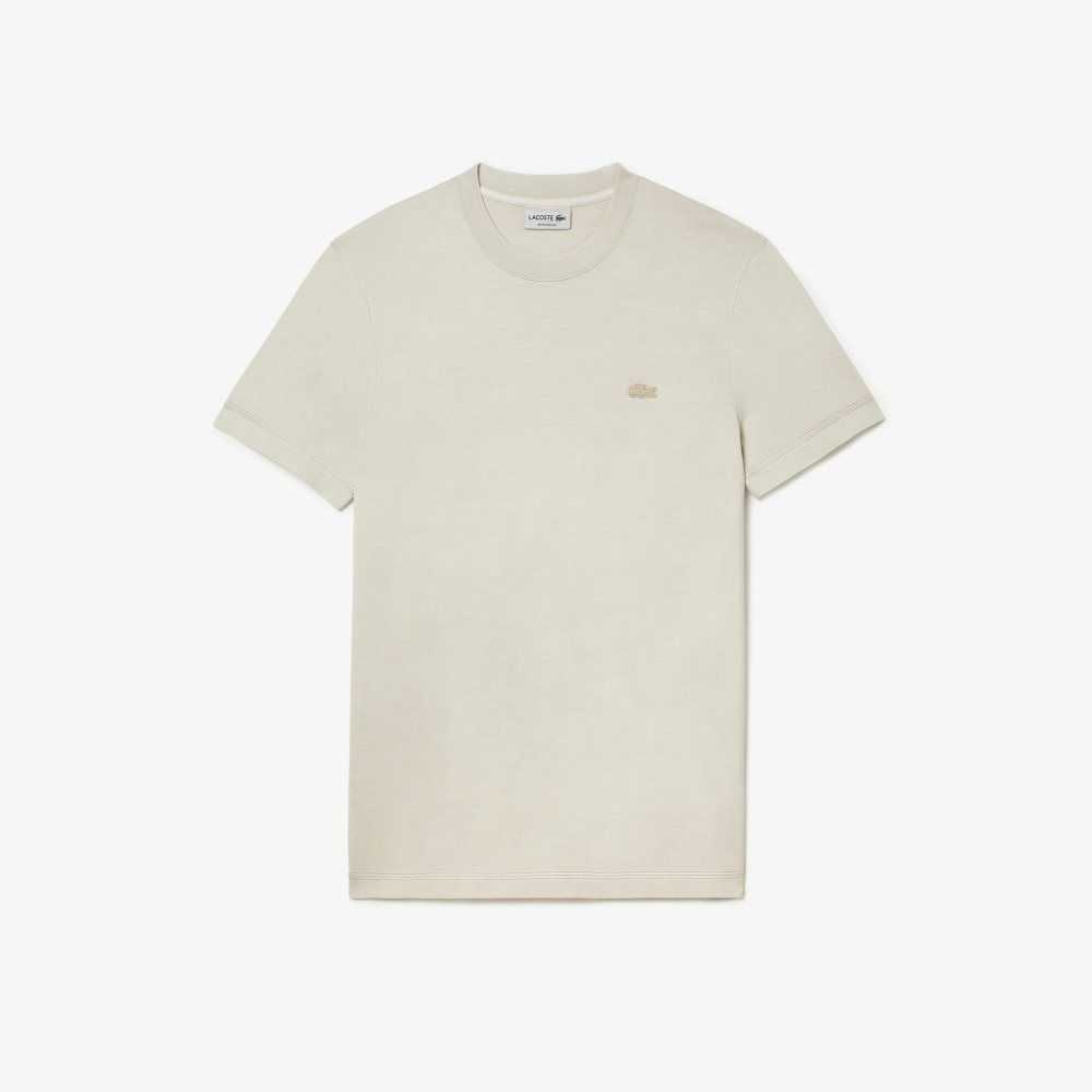 Lacoste Plain Organic Cotton T-Shirt Beige | KNH-328790