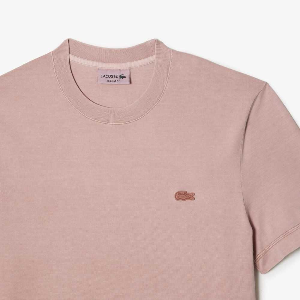 Lacoste Plain Organic Cotton T-Shirt Pink | DEU-504318