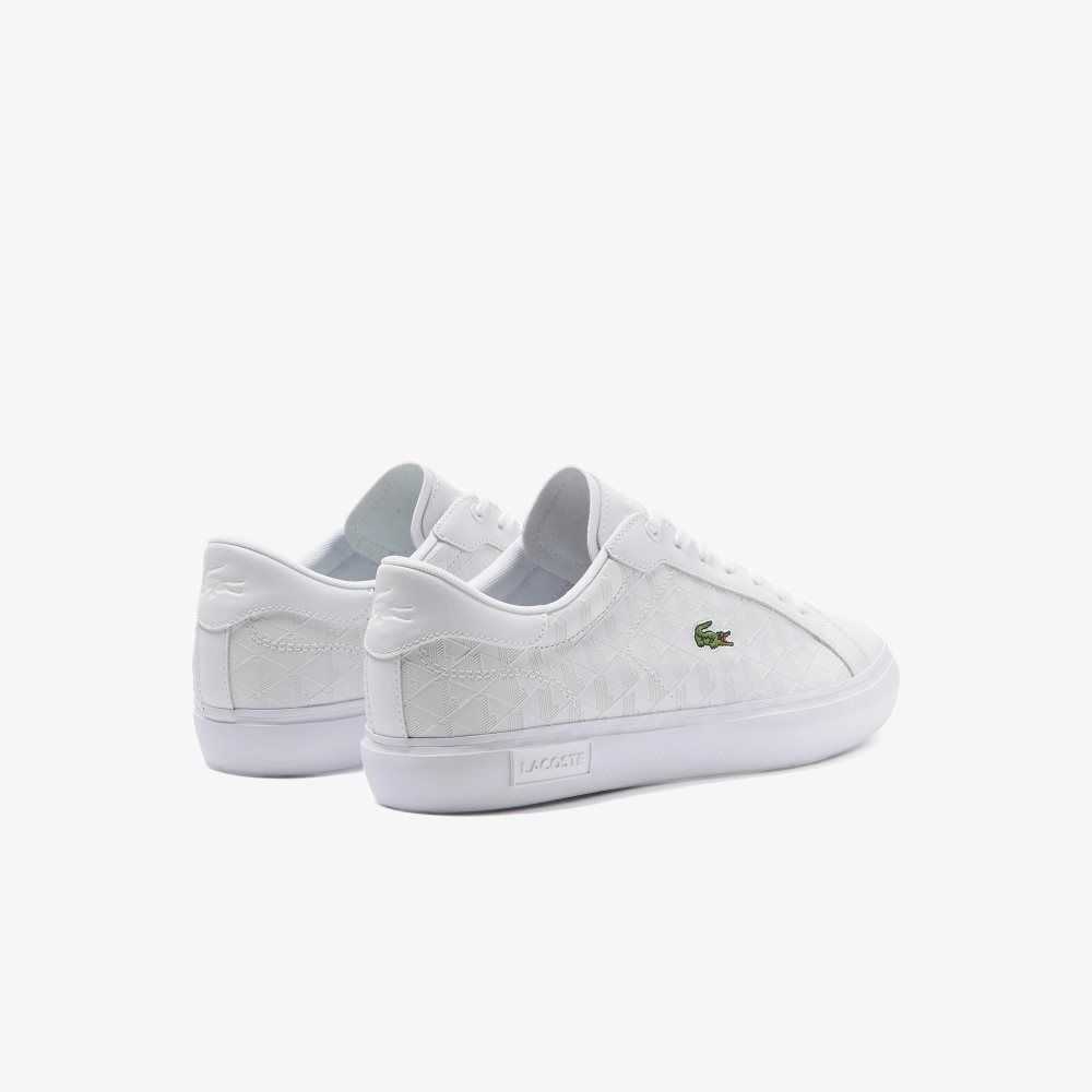 Lacoste Powercourt Leather Sneakers White/White | HPW-867045