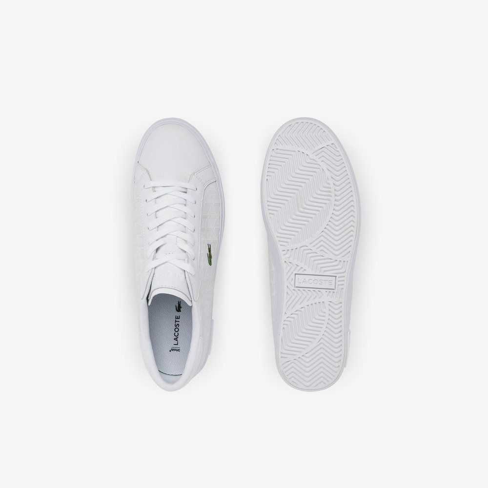 Lacoste Powercourt Leather Sneakers White/White | HPW-867045