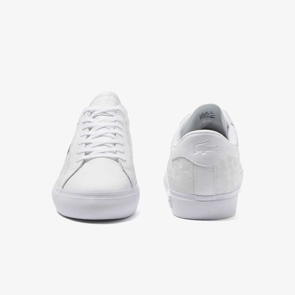 Lacoste Powercourt Leather Sneakers White/White | HPW-867045