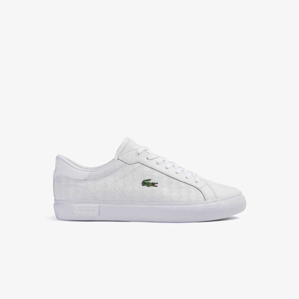 Lacoste Powercourt Leather Sneakers White/White | HPW-867045