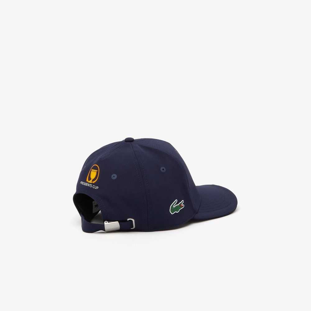 Lacoste Presidents Cup SPORT American Flag Adjustable Cap Navy Blue | EAK-530968