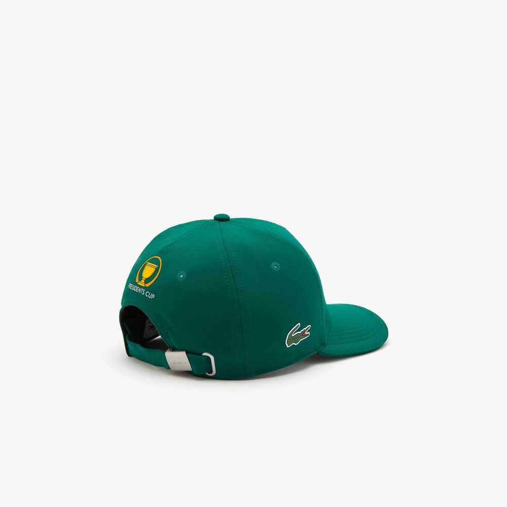 Lacoste Presidents Cup SPORT Stretch Taffeta Cap Green | GHK-248036