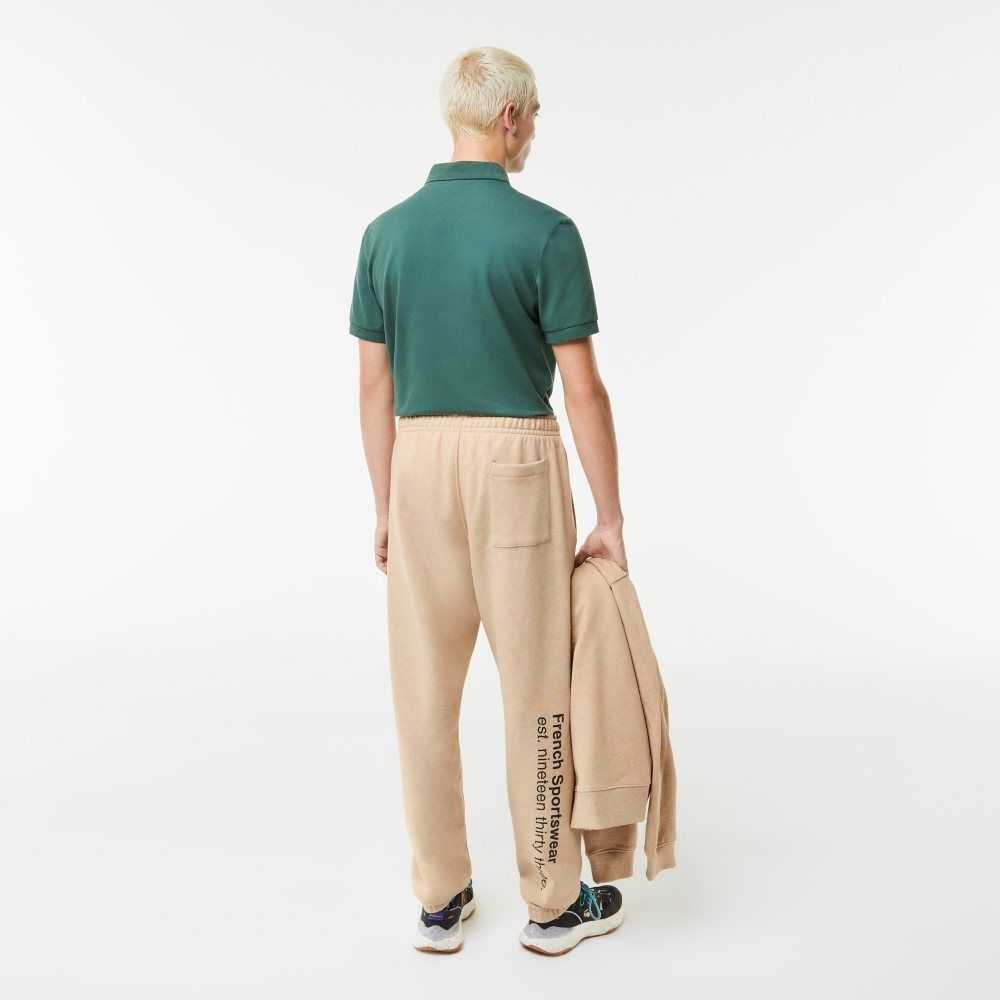 Lacoste Print Trackpants Beige | TSI-317908