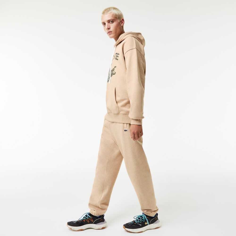 Lacoste Print Trackpants Beige | TSI-317908