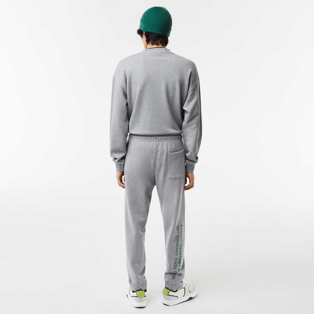 Lacoste Print Trackpants Grey Chine | KUF-563810