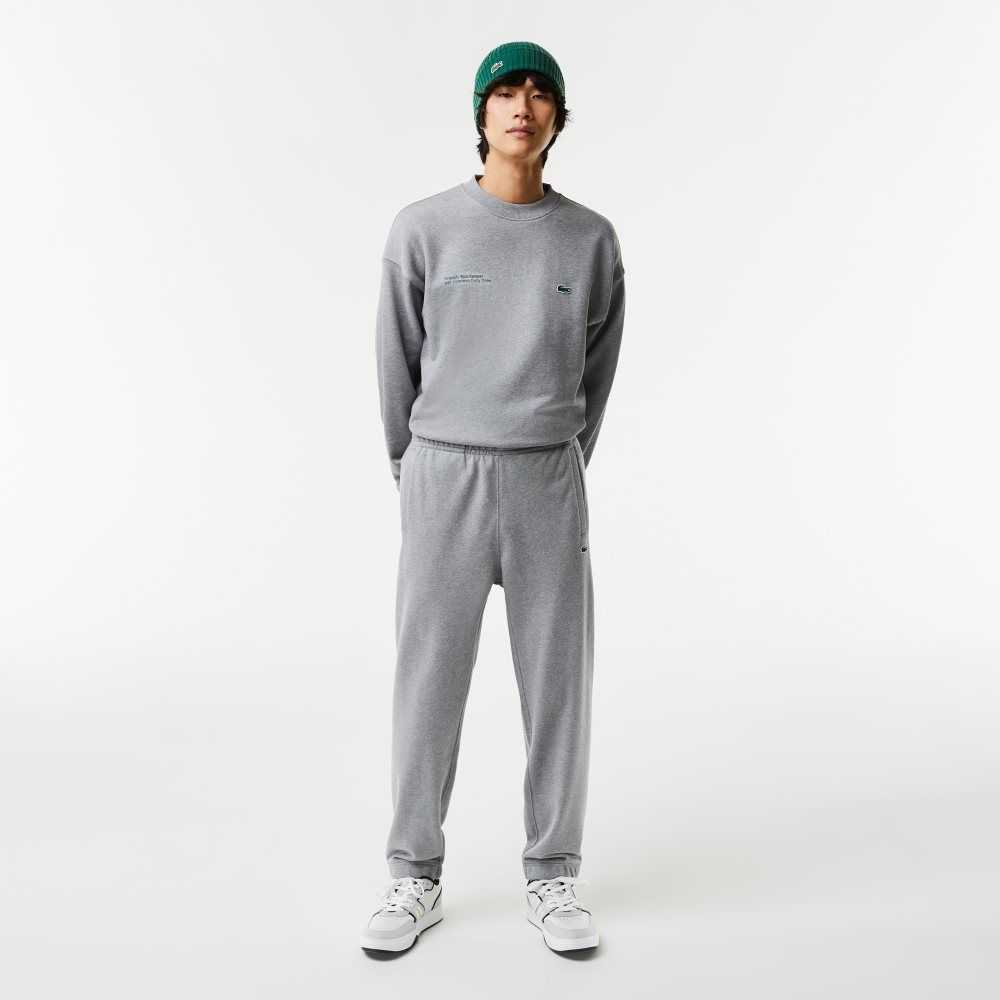 Lacoste Print Trackpants Grey Chine | KUF-563810