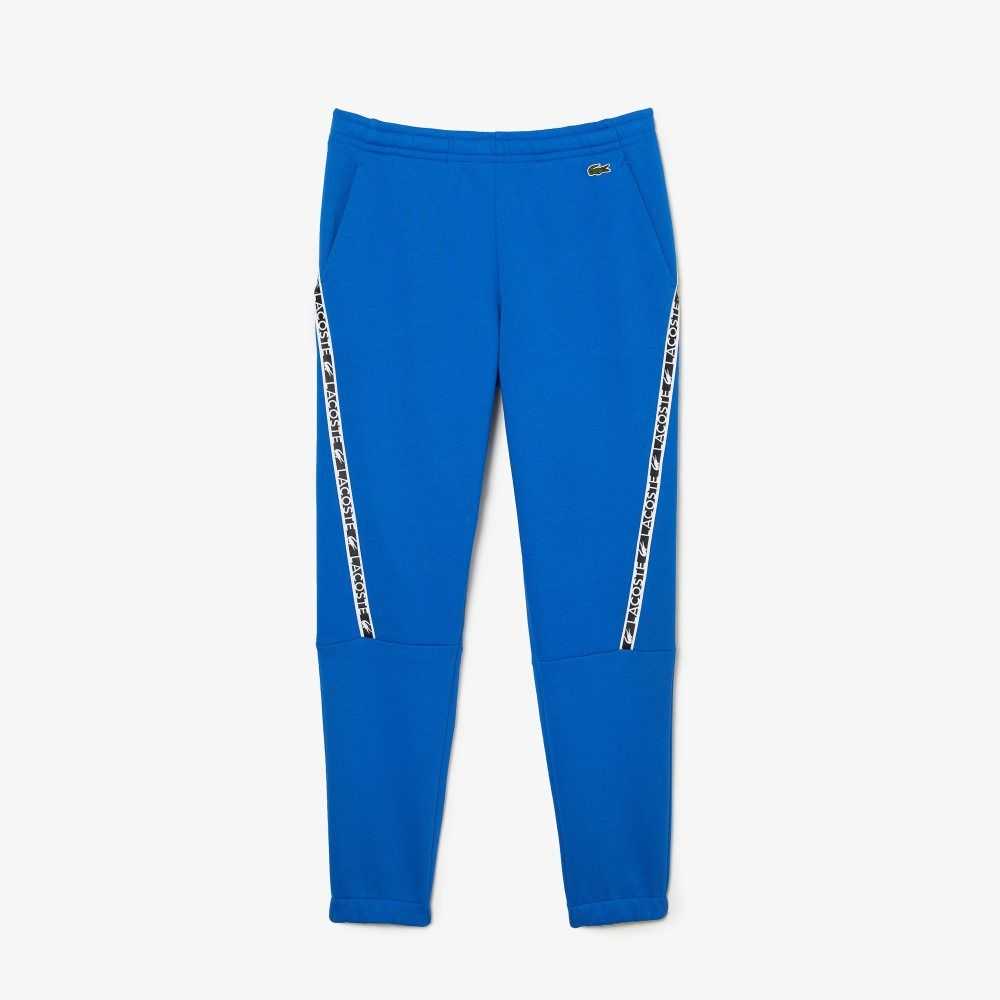 Lacoste Printed Bands Trackpants Blue | AMH-301249