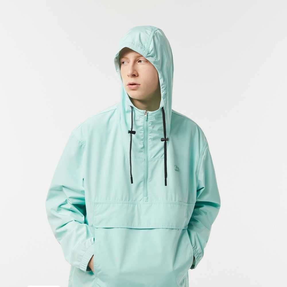 Lacoste Pull Over Hooded Jacket Mint | MES-936840