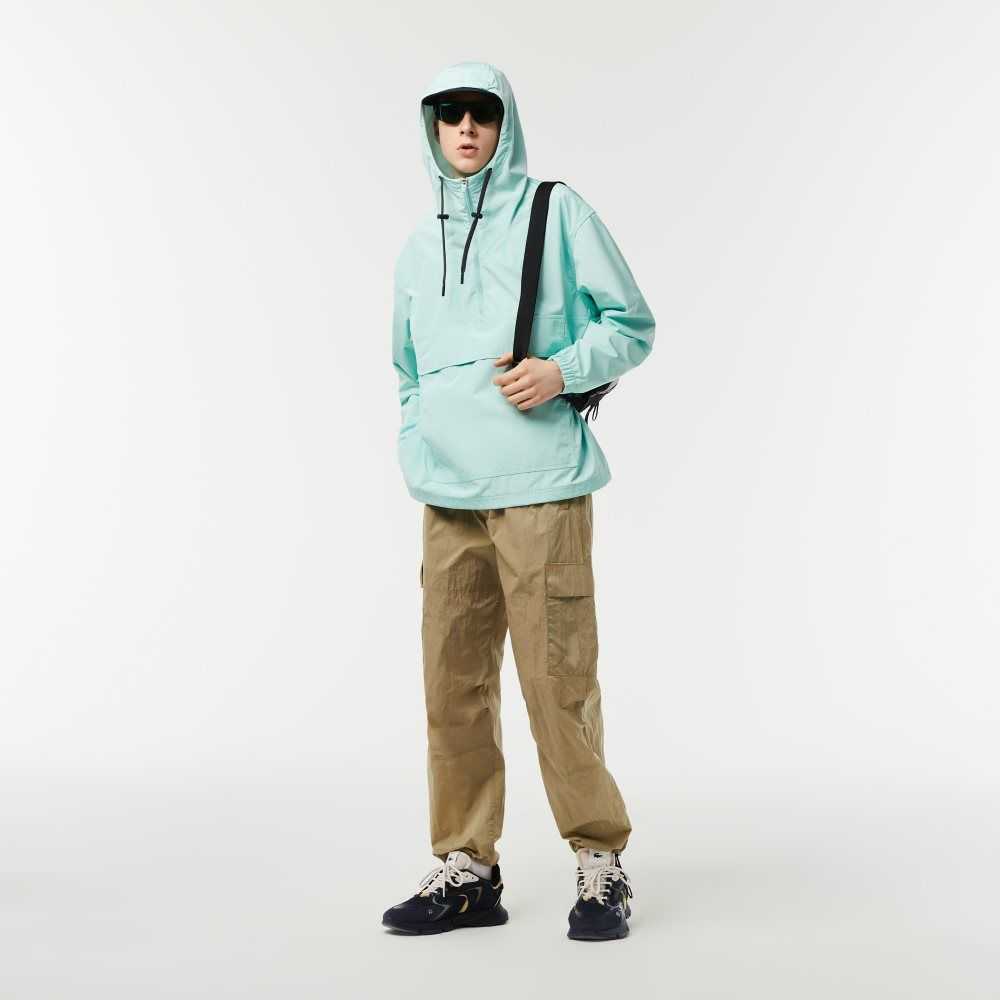 Lacoste Pull Over Hooded Jacket Mint | MES-936840