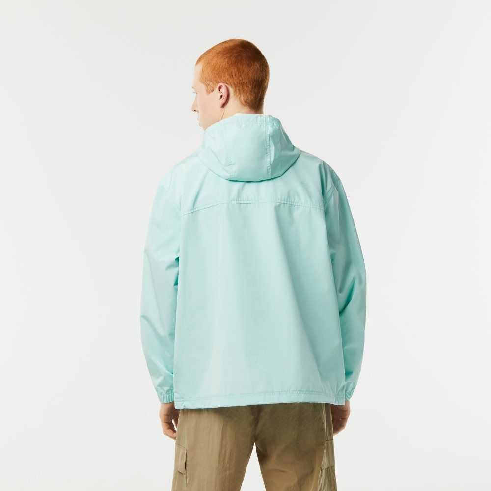 Lacoste Pull Over Hooded Jacket Mint | MES-936840