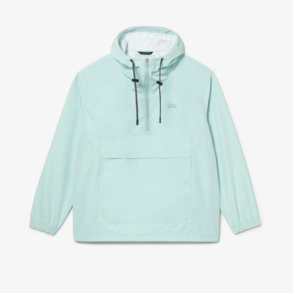 Lacoste Pull Over Hooded Jacket Mint | MES-936840