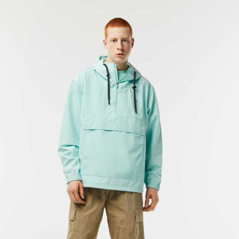 Lacoste Pull Over Hooded Jacket Mint | MES-936840