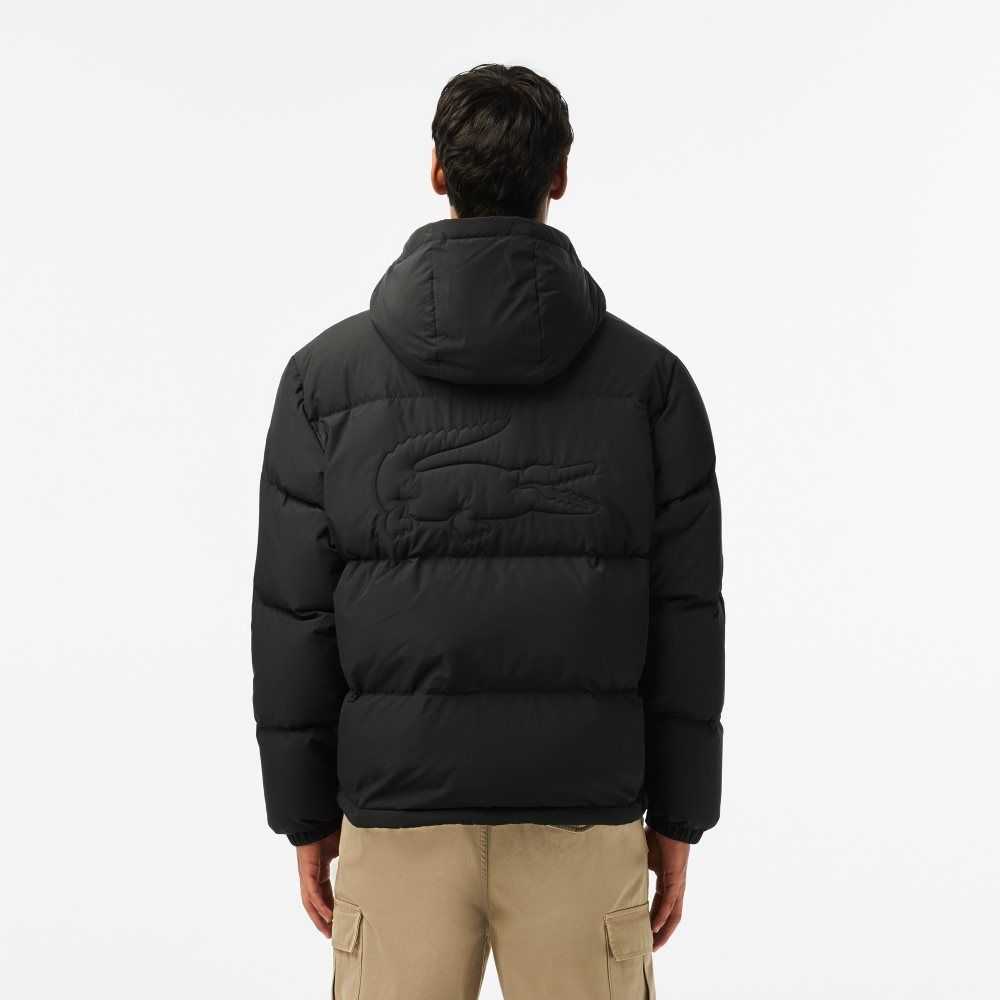 Lacoste Quilted Water-Repellent Jacket Black | CBU-963287