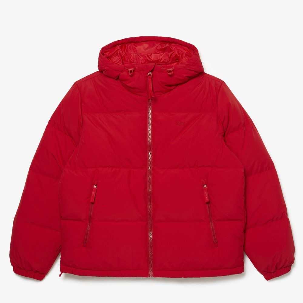 Lacoste Quilted Water-Repellent Jacket Red | RTU-859436