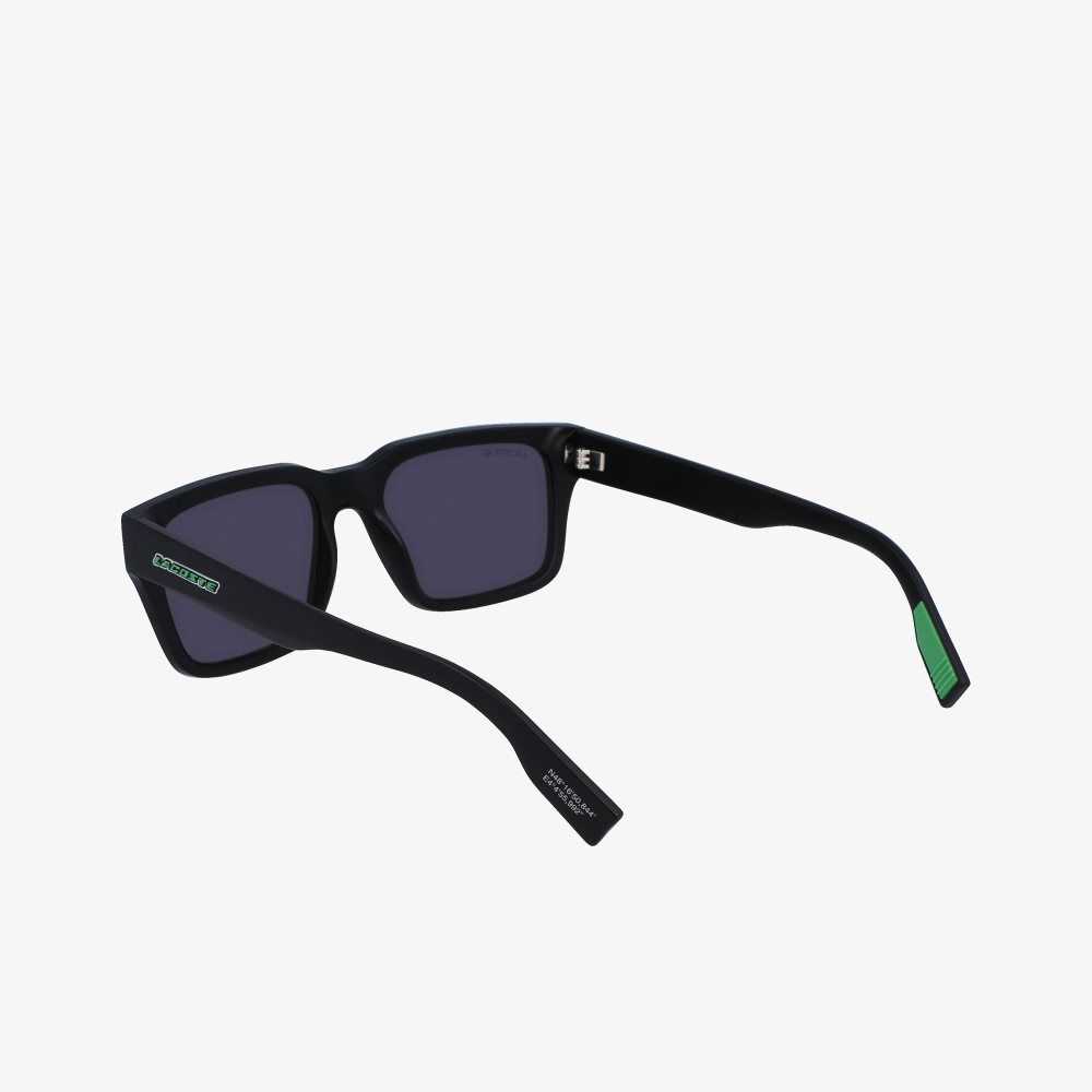 Lacoste Rectangle Active Sunglasses Black/Blue | YEI-428615