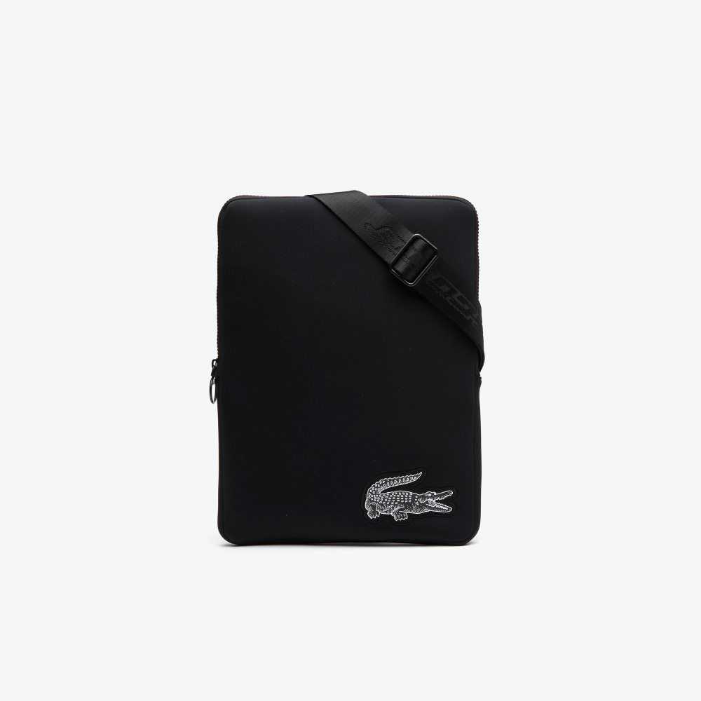 Lacoste Recycled Fiber Crossbody Bag Black | EOM-205638