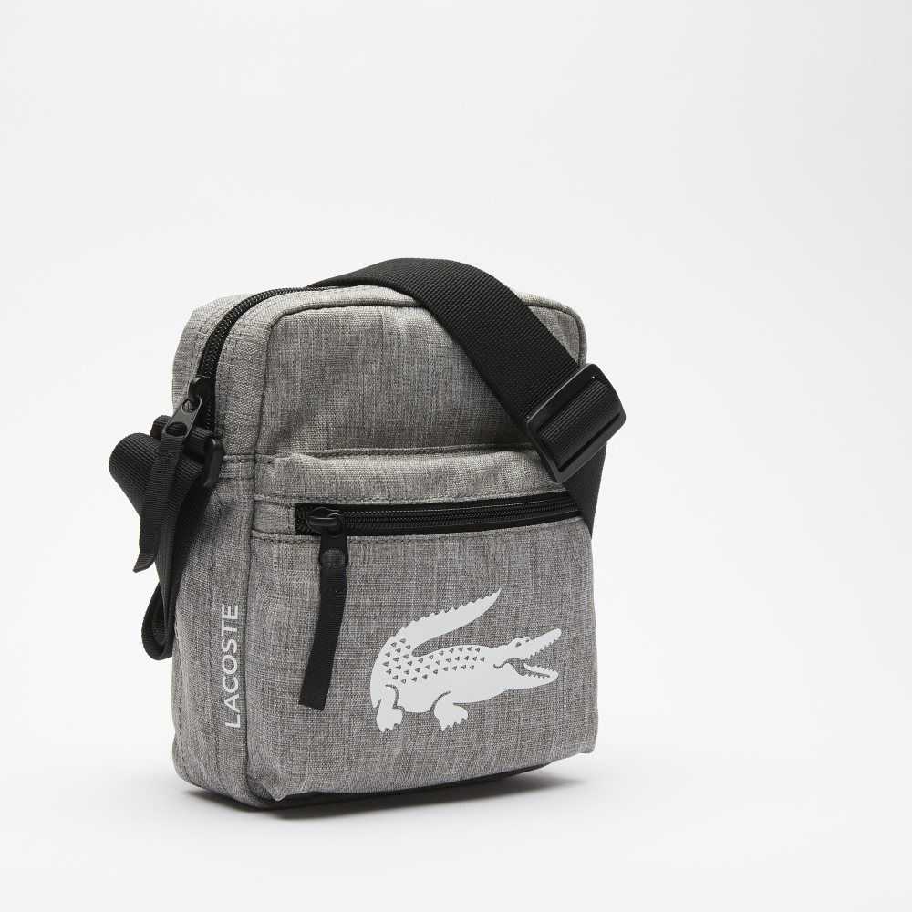 Lacoste Recycled Fiber Shoulder Bag Gris Chine | RZA-218053