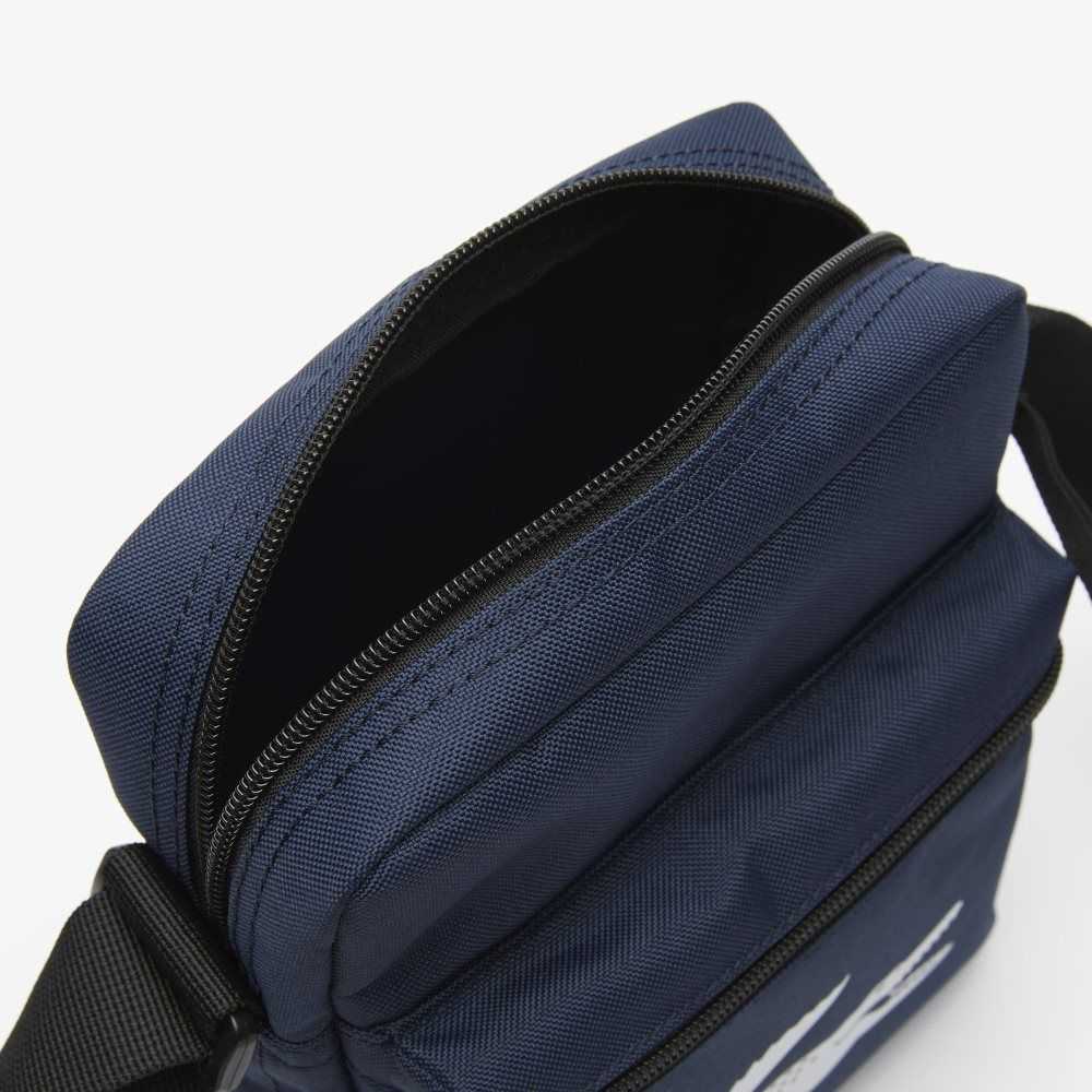 Lacoste Recycled Fiber Shoulder Bag Peacoat | KQP-951348