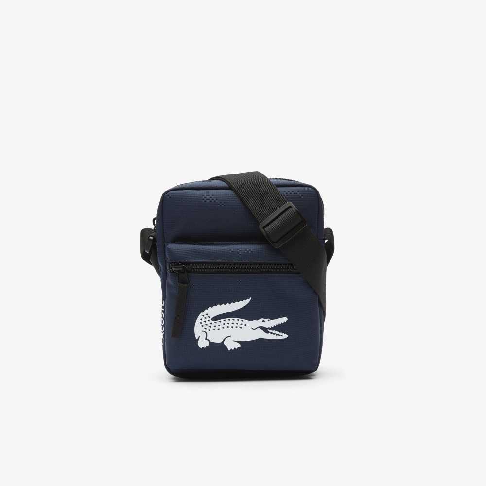 Lacoste Recycled Fiber Shoulder Bag Peacoat | KQP-951348