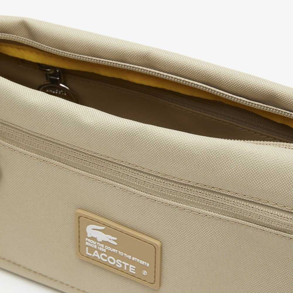 Lacoste Recycled Fiber Zipped Bag Brindille | RGT-305489