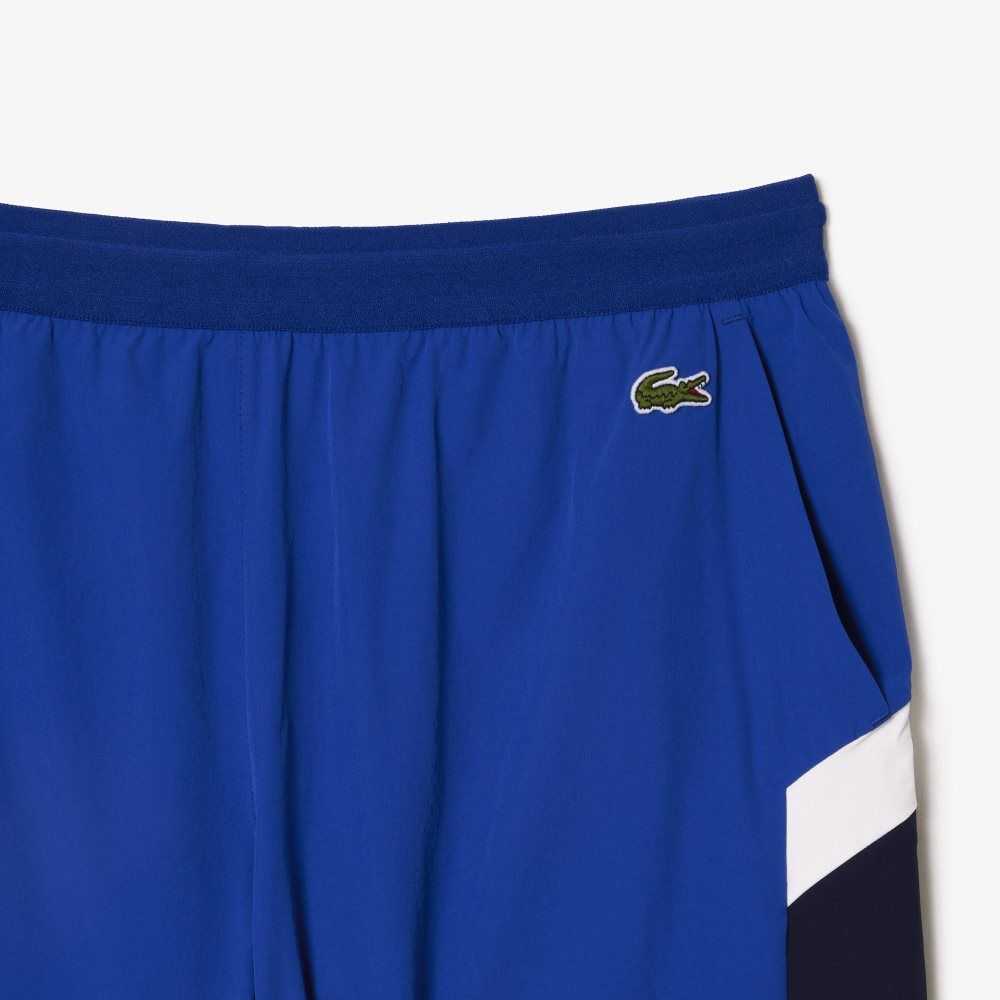 Lacoste Recycled Polyamide Colorblock Swim Trunks Blue / Navy Blue / White | PVI-165723