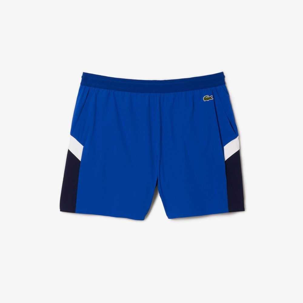 Lacoste Recycled Polyamide Colorblock Swim Trunks Blue / Navy Blue / White | PVI-165723