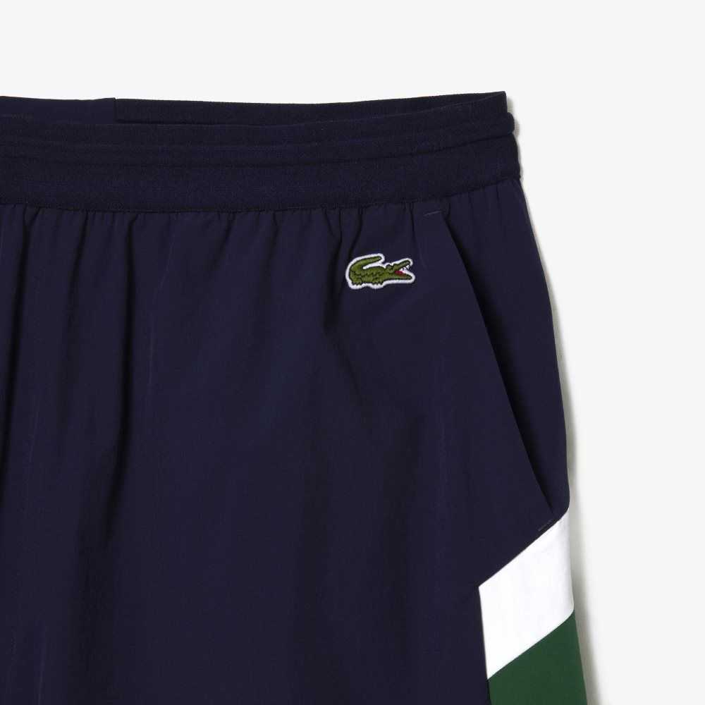 Lacoste Recycled Polyamide Colorblock Swim Trunks Navy Blue / Green / White | QEX-839504