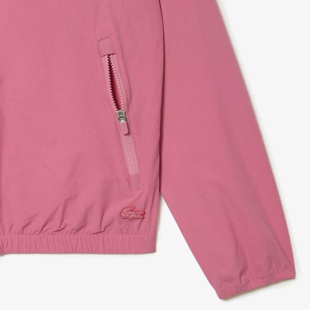 Lacoste Recycled Polyamide Short Track Jacket Pink | UTX-370654