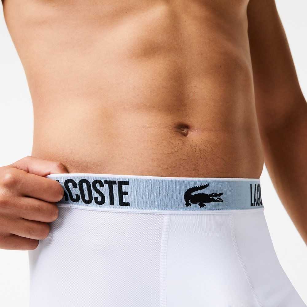 Lacoste Recycled Polyester Jersey Trunk 3-Pack Black / Dark Grey / White | HLN-326897