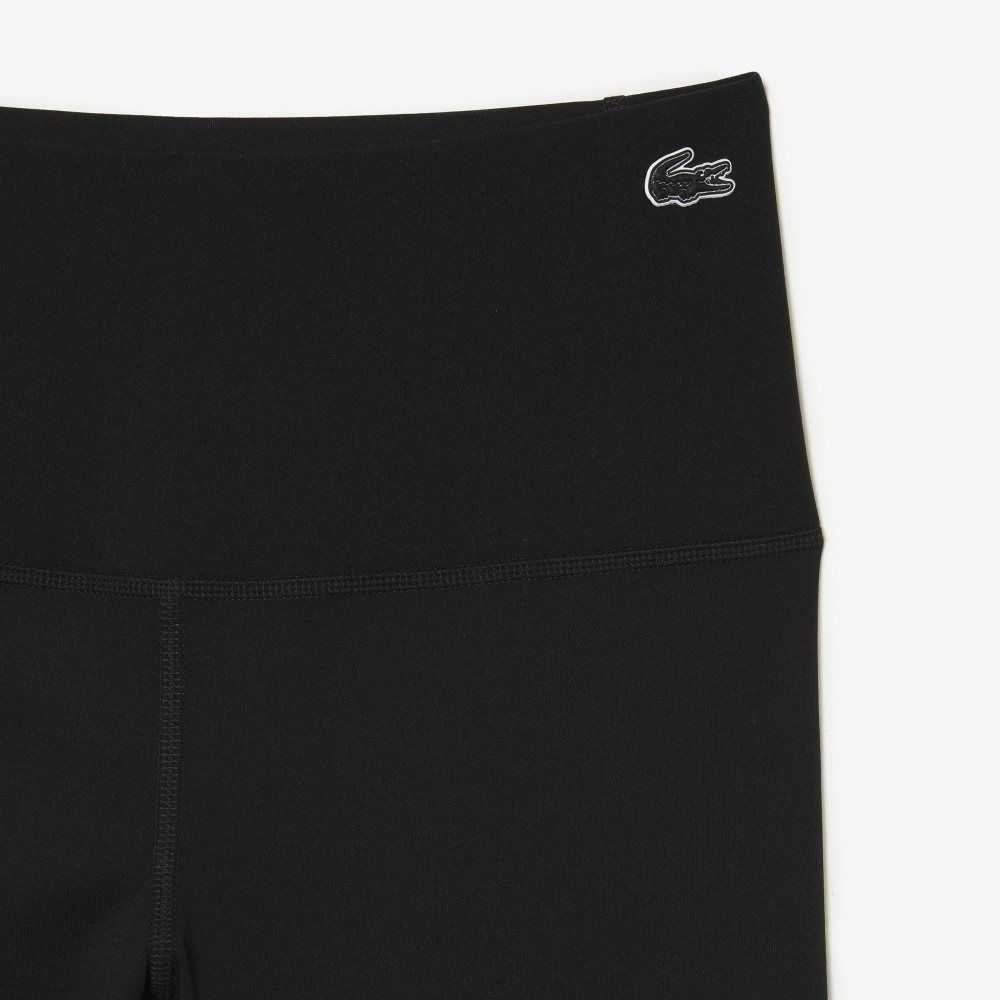 Lacoste Recycled Polyester Tapered Leggings Black | NWY-735124