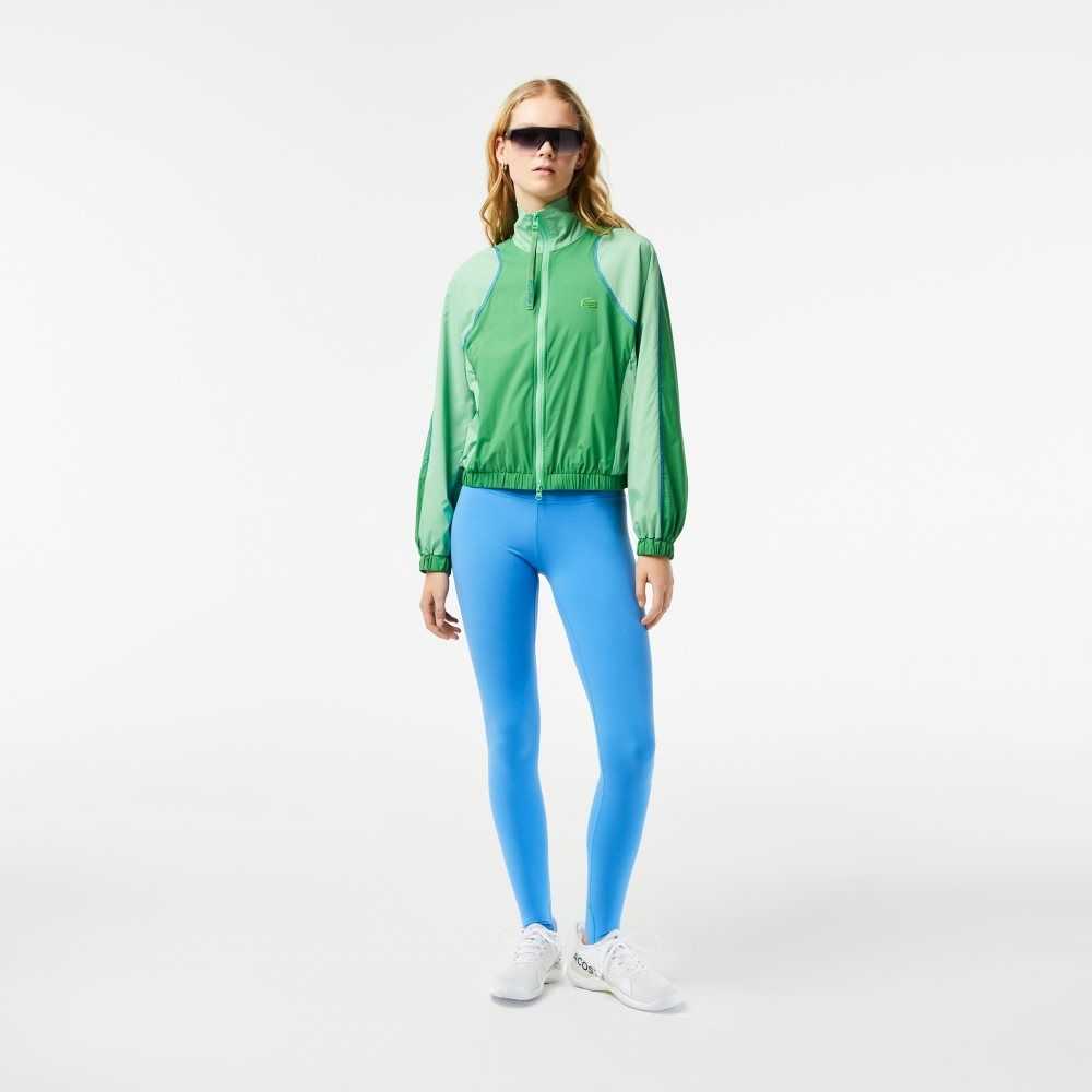 Lacoste Recycled Polyester Tapered Leggings Blue | TIG-906137