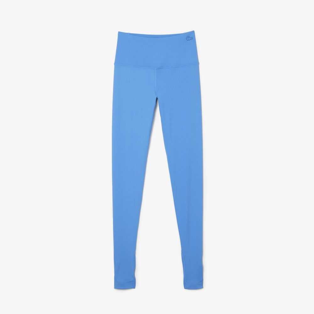 Lacoste Recycled Polyester Tapered Leggings Blue | TIG-906137