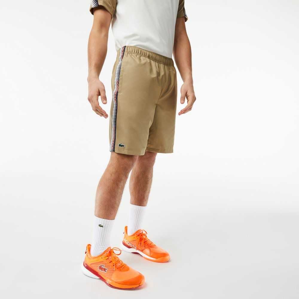 Lacoste Recycled Polyester Tennis Shorts Beige | WGP-231497