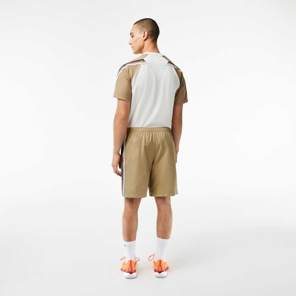 Lacoste Recycled Polyester Tennis Shorts Beige | WGP-231497